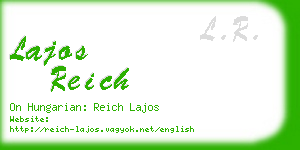 lajos reich business card